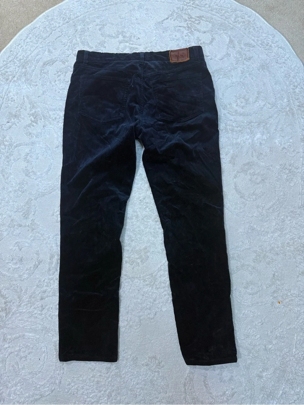 Polo Ralph Lauren Corduroy Pants Mens 36x32 Navy Blue Straight Leg Stretch‎